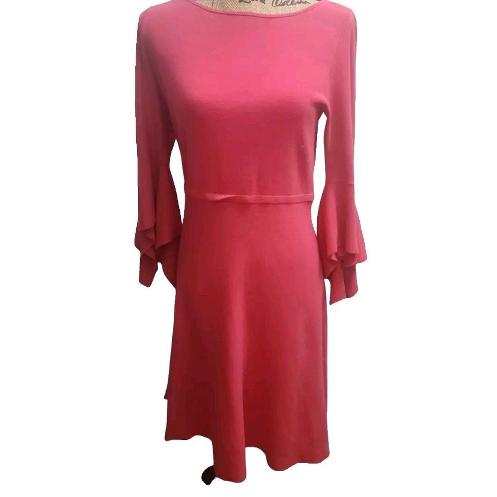 Banana Republic Womens Size M Knit Handkerchief Sleeve Dress Pink